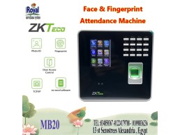  اجهزة حضور و انصراف بصمة وجه و اصبع في اسكندرية  ZKTECO MB20 جهاز حضور وانصراف يعمل بالتعرف على الو