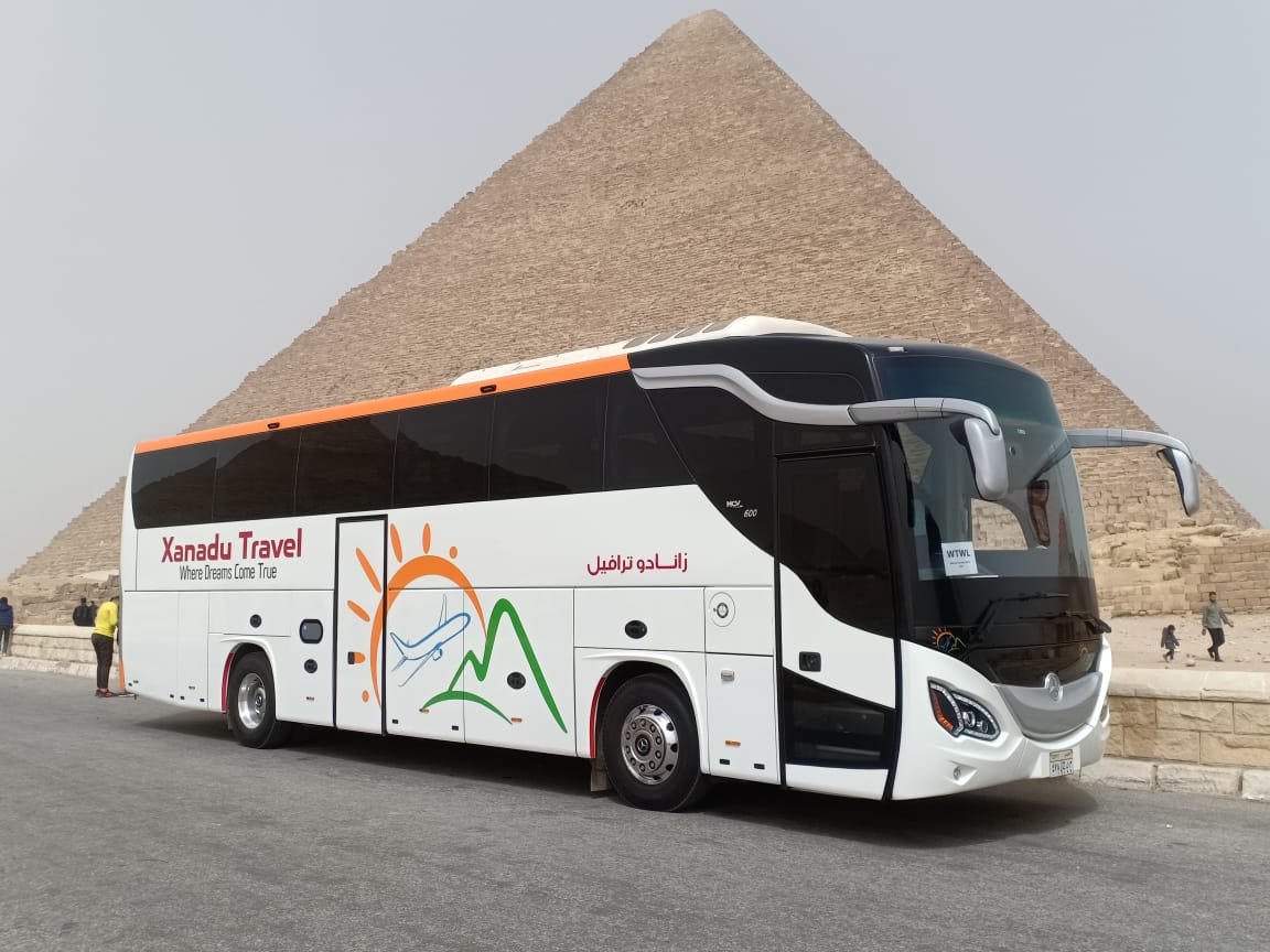 Travel in Style with a Luxurious 50-Passenger Tourist Bus From the Egyptian Limousine Company