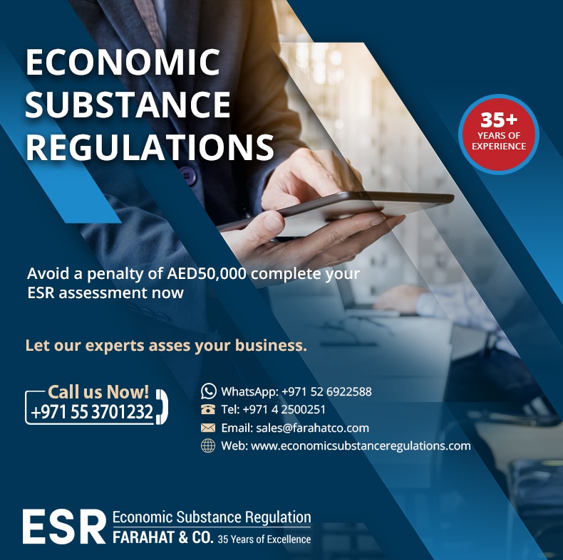 Filing and Appealing Reports of Economic Substance Regulations services Dubai 