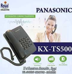 تليفون سلكى أرضى باناسونيك TS500 في اسكندرية PANASONIC KX-TS500 INTEGREDED CORDED TELEPHONE